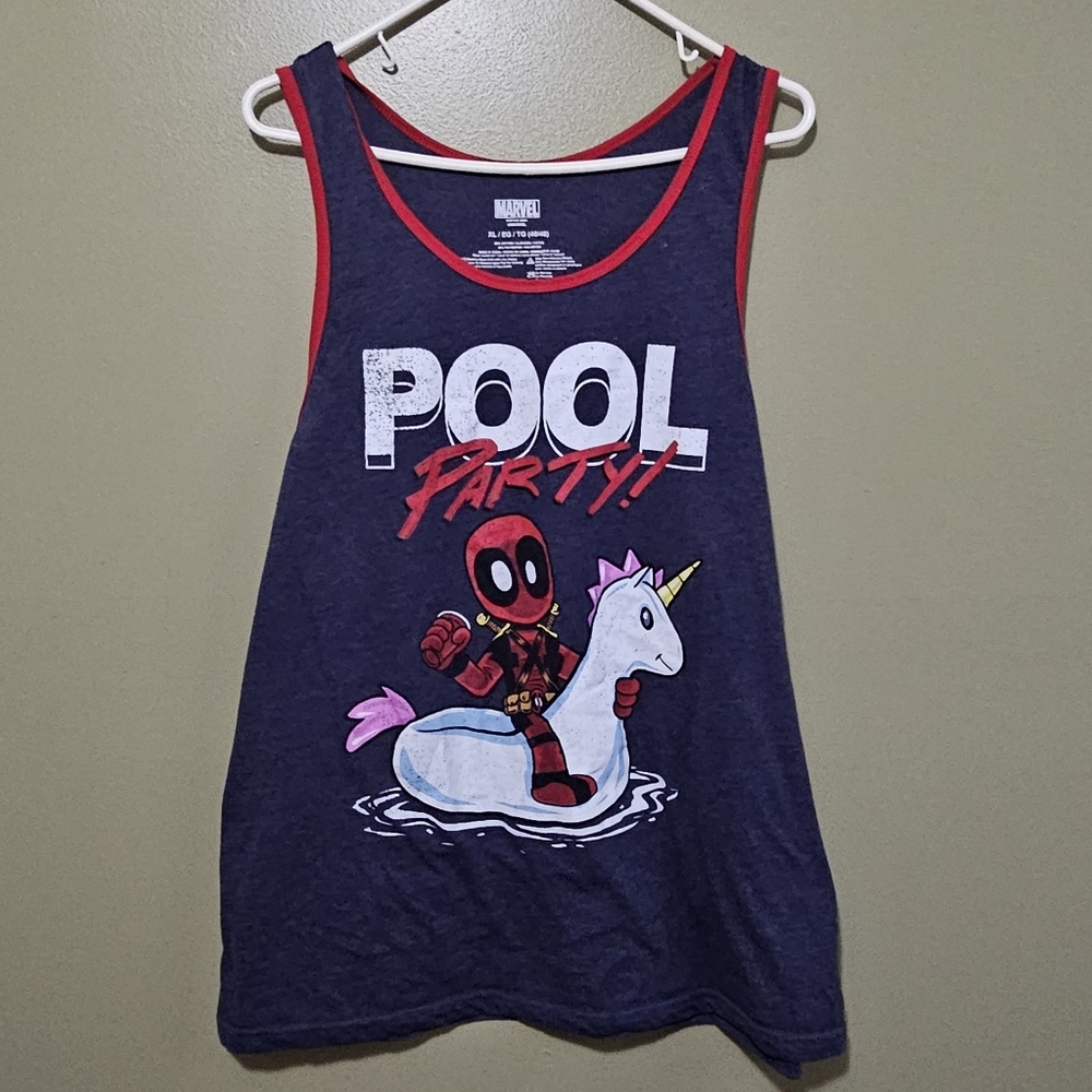 Marvel Men's Deadpool Pool Paty Tank Top Size XL
